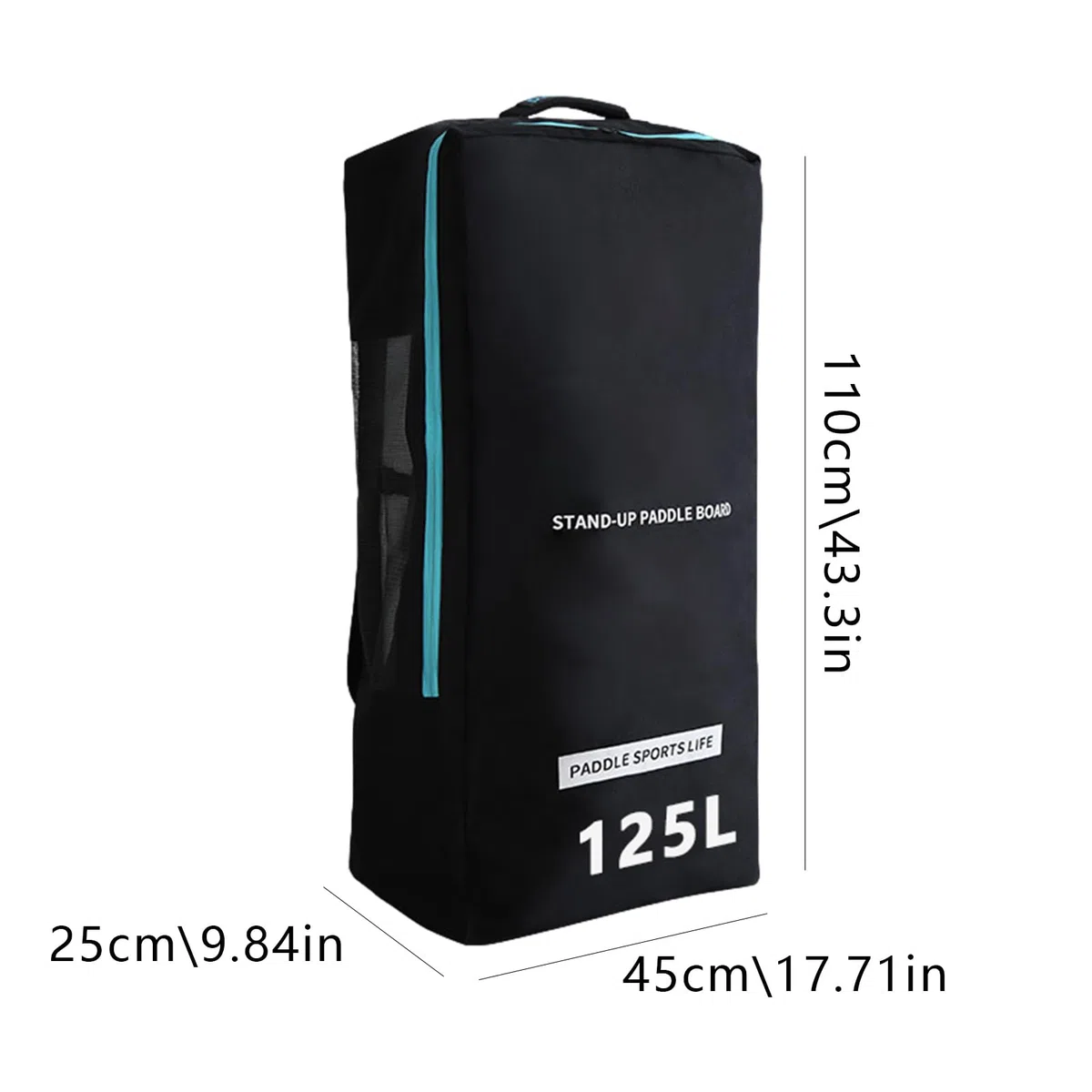 Générique Sac À Dos Paddle Board - Sac À Dos De Planche Gonflable 125L, Pack De Rangement De Voyage Rembourré en Mousse, Boîtier De Transport Léger pour Stand Up Paddle Gonflable