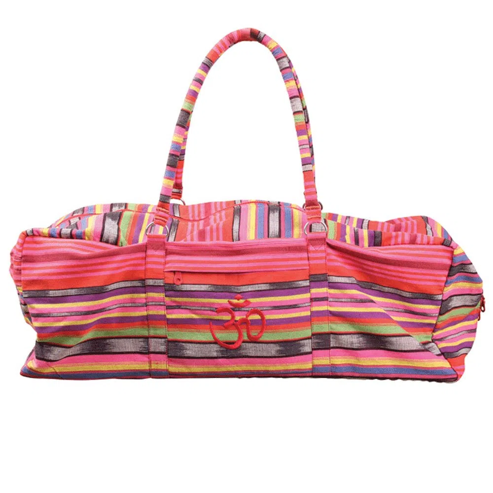 Yoga-Mad Sac de Yoga de Luxe Unisexe à Rayures, Rose, 62 x 21 x 23 cm