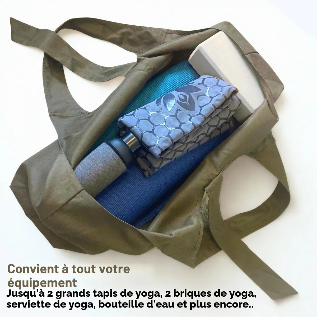 Yogiii YogiiiTotePRO Sac pour Tapis de Yoga avec Poche latérale Compatible avec la Plupart des Tailles de Tapis