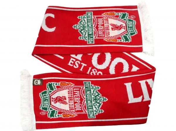 Liverpool FC English Premier League EST 1892 Écharpe – Authentique EPL, Rouge, 4 1/2 feet