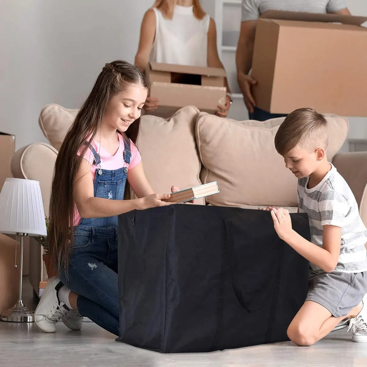 Grand sac de rangement Oxford 600D - Sac de rangement durable - Sac de camping pour literie, surmatelas, couvertures, couettes et oreillers (70 l)