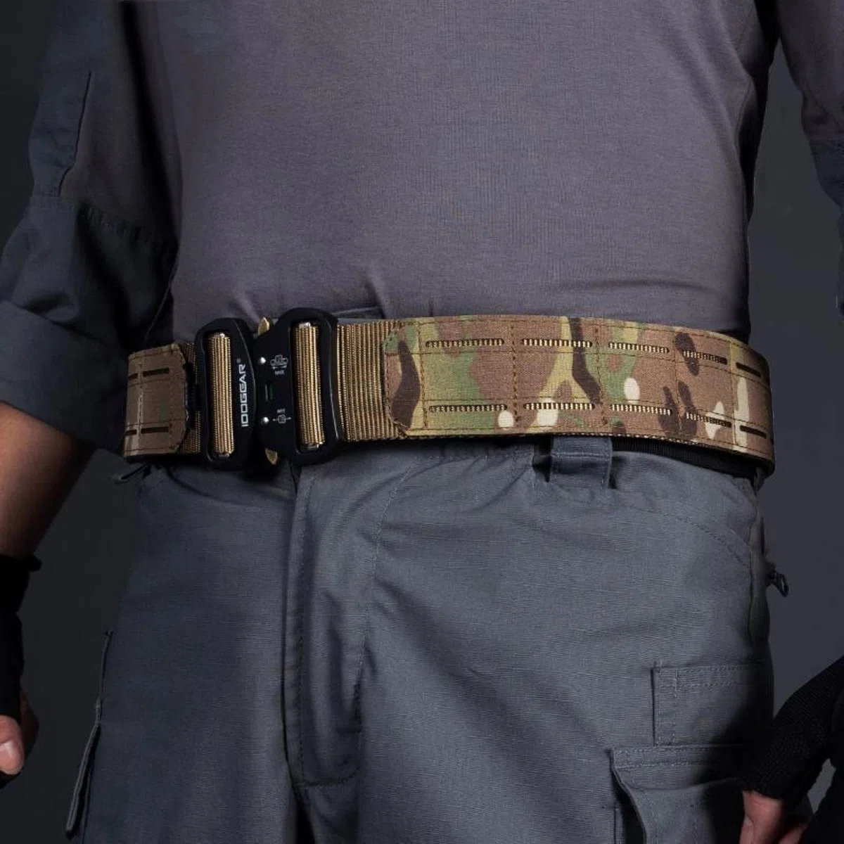 125 cm ceinture tactique à dégagement rapide boucle en métal Laser hommes ceintures Camo Airsoft tactique bataille ceinture survie dans la nature