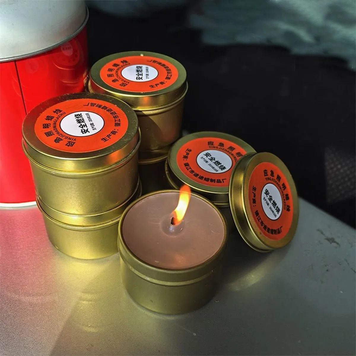 10X Bougie 10 Heures D'urgence, Bougie De Survie Longue Durée,Bougies De Camping Survie Accessoires De Survies Portables Pour Extérieur, Ensemble De 10 Outils D'Éclairage Sans Fumée Pour La Maison