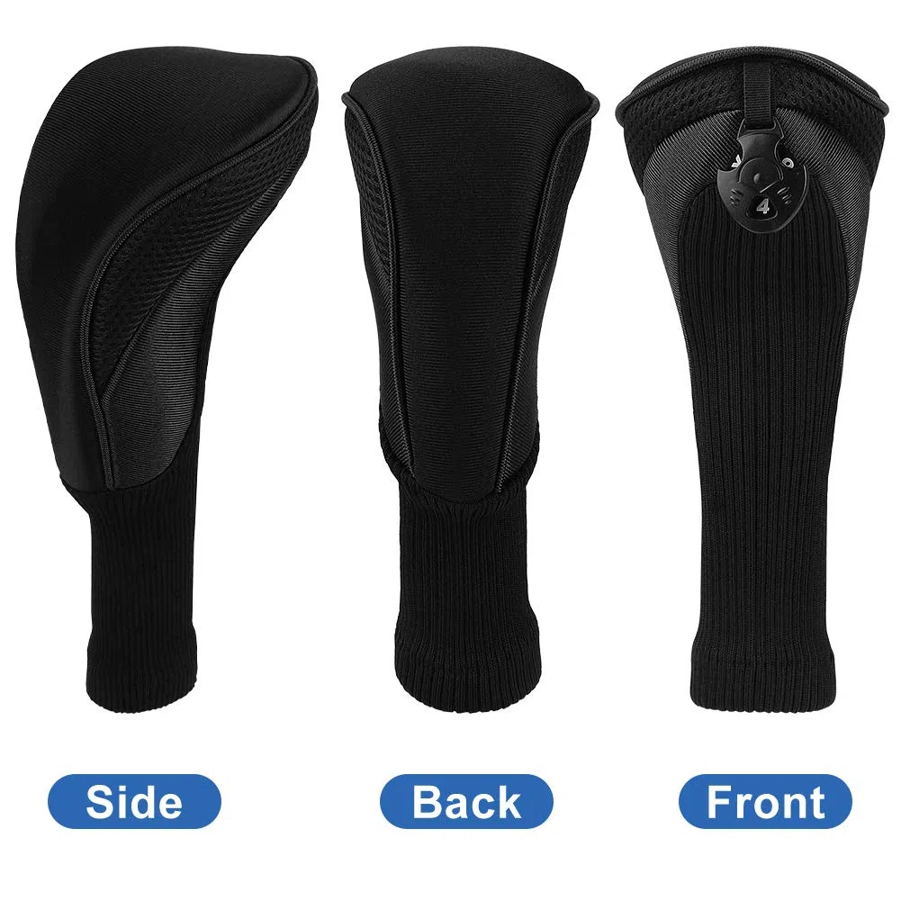Lot de 3 Housses de Club de Golf pour Clubs de Golf Hybrides avec numéros interchangeables 3, 4, 5, 6, 7 x