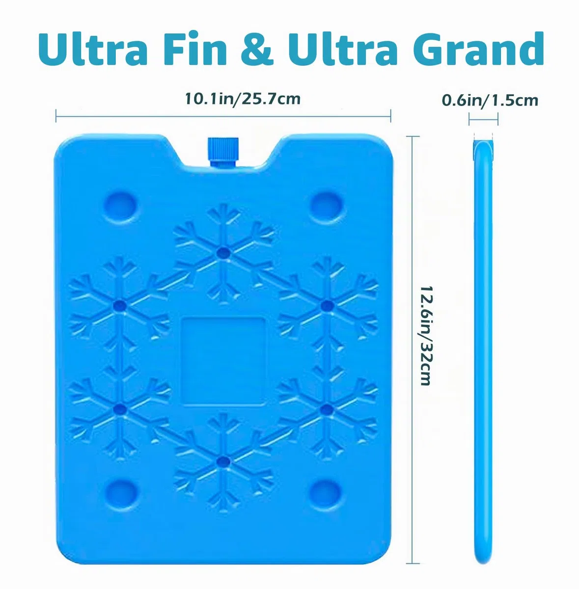 Lot de 3 grands blocs réfrigérants de 800 ml - Blocs réfrigérants plats réutilisables, éléments réfrigérants pour sac isotherme et glacière - Extra fins et longue durée de refroidissement