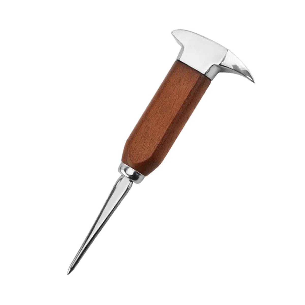 1 pic à Glace de 6,7 Pouces en Acier Inoxydable avec Manche en Bois, Marteau à Glace Portable, Outil de pic à Glace de Style Japonais pour Bars, Cuisines, Pique-niques, Camping (U126-1)