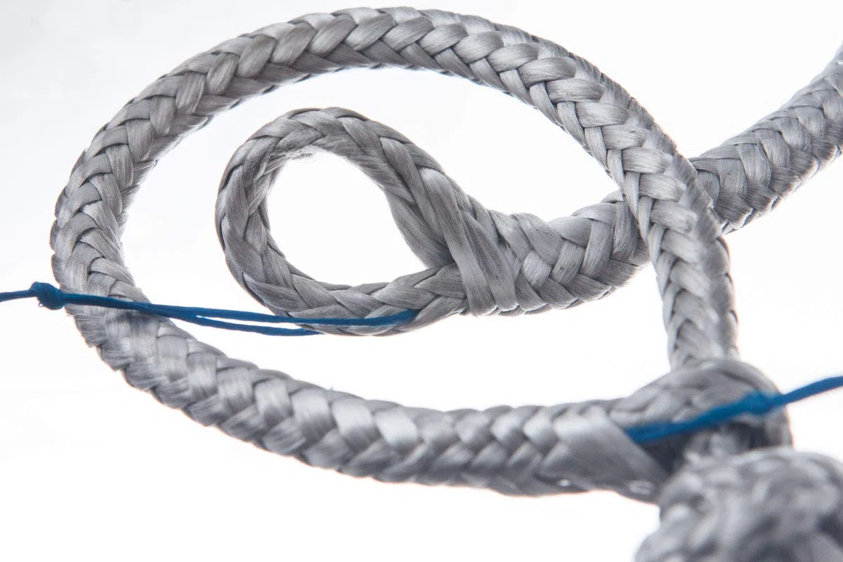 Manille en Dyneema - 5 mm - Argenté - Charge de rupture : plus de 2000 kg