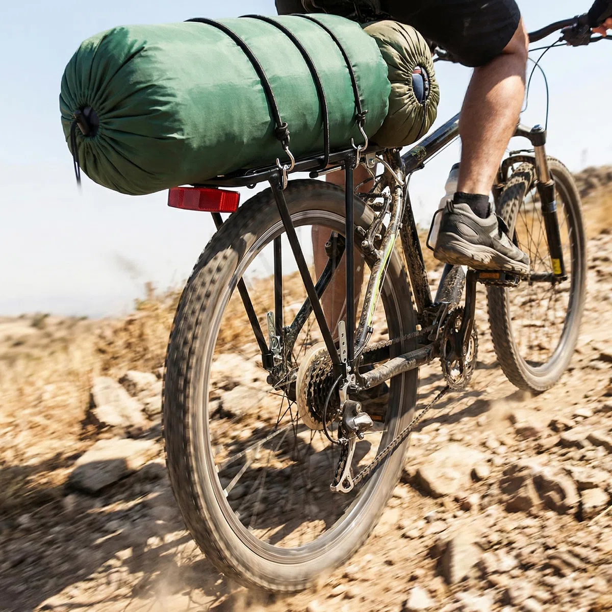 Porte-bagages de vélo universel réglable pour vélo de 26 à 29 pouces, porte-bagages arrière, en alliage d'aluminium, porte-bagages, touring, jusqu'à 75 kg maximum, pour VTT, vélo de route
