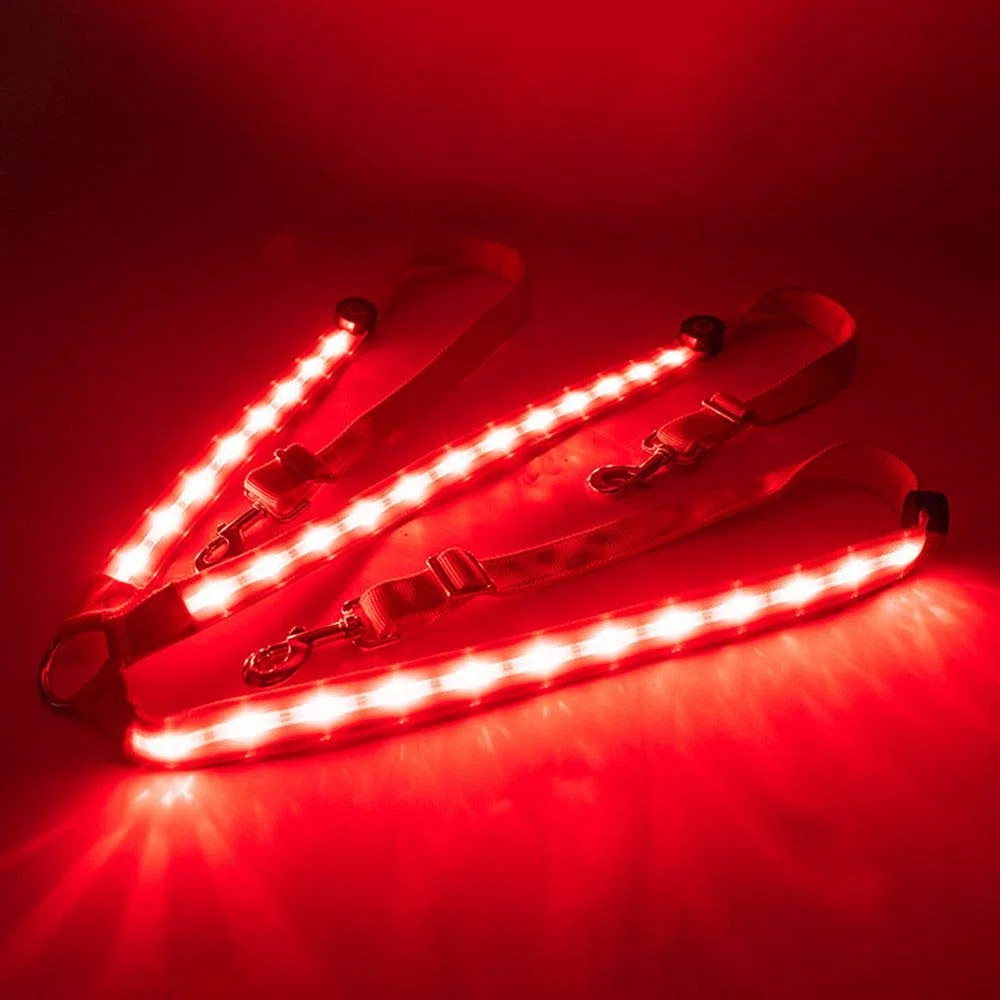 Collier de cuirasse de Cheval LED réglable USB Rechargeable Cheval Bride Licou lumière de sécurité Chevaux Ceinture de Cou équipement de sécurité équestre