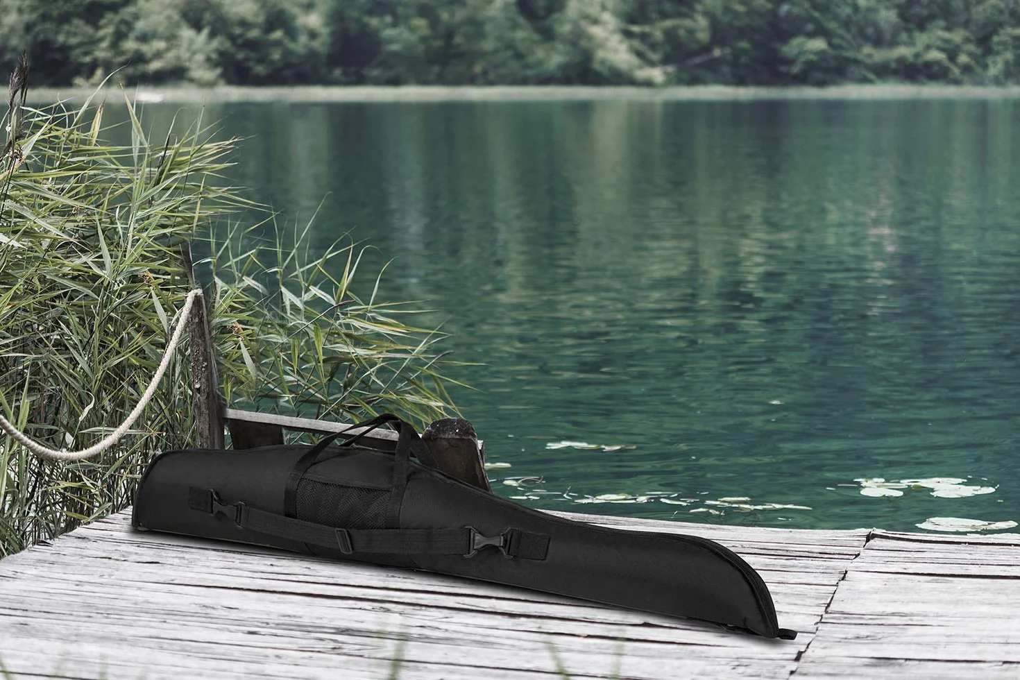 Ferocity Housse pour Arme avec Lunette, Fourreau de Transport pour Carabine 115-120 cm Noir [15/1]