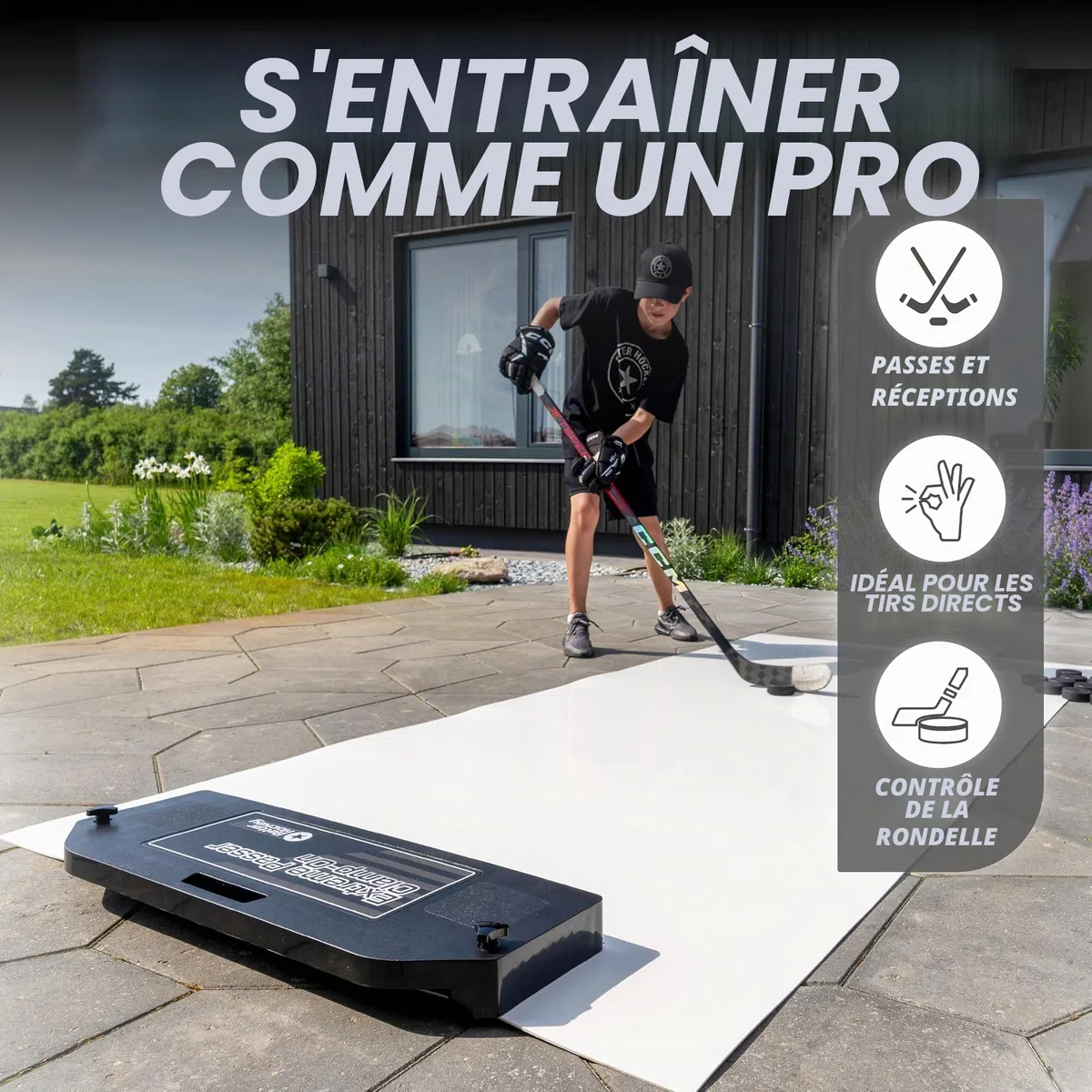 Better Hockey Extreme Passer Clamp-on Pro - Taille 77 cm - Incroyable passeur de Hockey