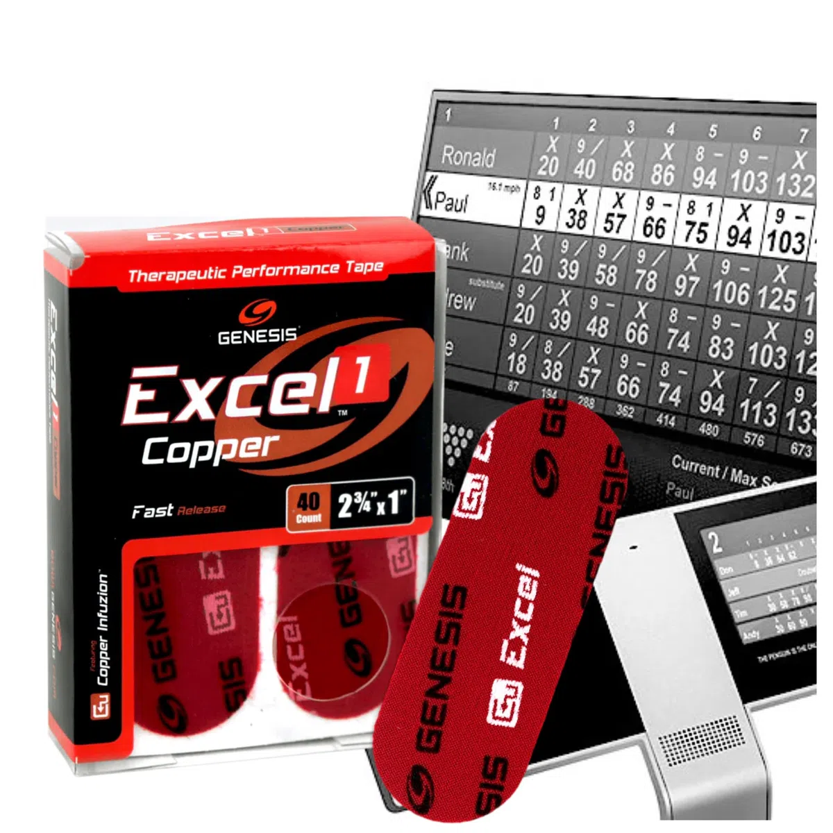 Genérico U-Turn Sport * Excel Copper, sangle de réglage ; protection et libération ; pour quilles ; boules ; accessoires de Bowling ; entretien