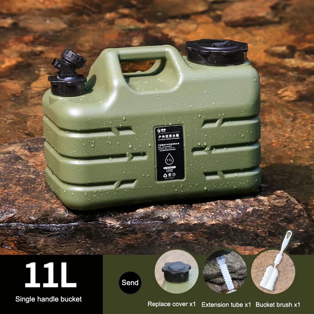 Starnearby Bidon d'eau avec Robinet 10L-25L, Réservoir d'eau Potable, Jerrican Alimentaire Camping, Conteneur d'eau sans BPA avec Robinet Amovible pour Camping, Randonnée, Barbecue, Pêche (11L)