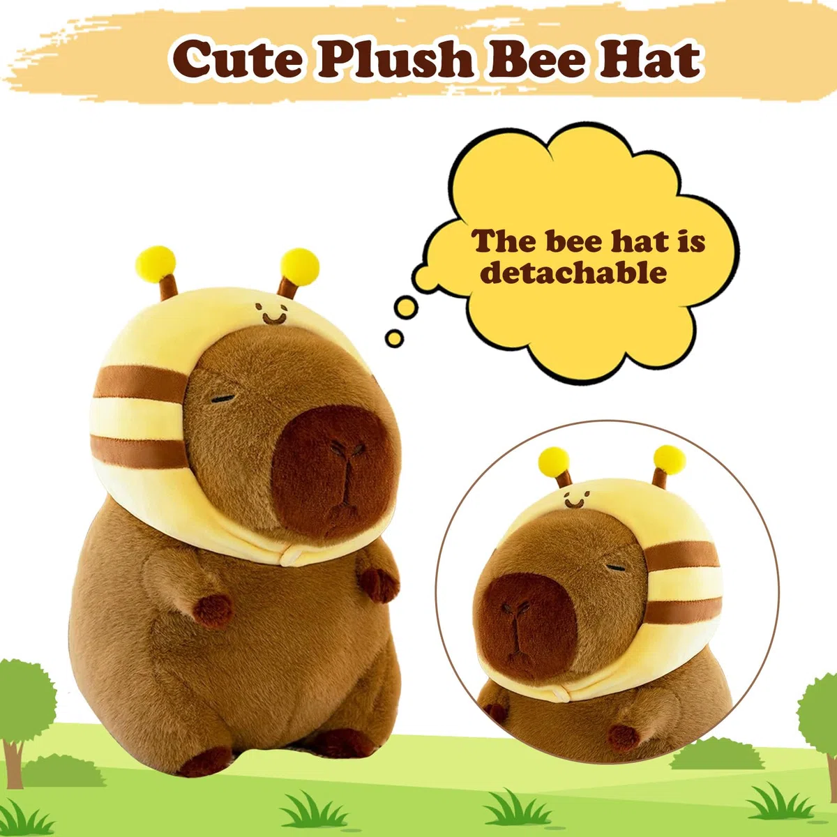 Capybara Couvre-tête de golf – Animaux mignons adorables – Accessoire de golf amusant – Convient aux clubs de golf Hybird/Fairway Clubs de golfeur pour hommes, enfants, garçons et filles
