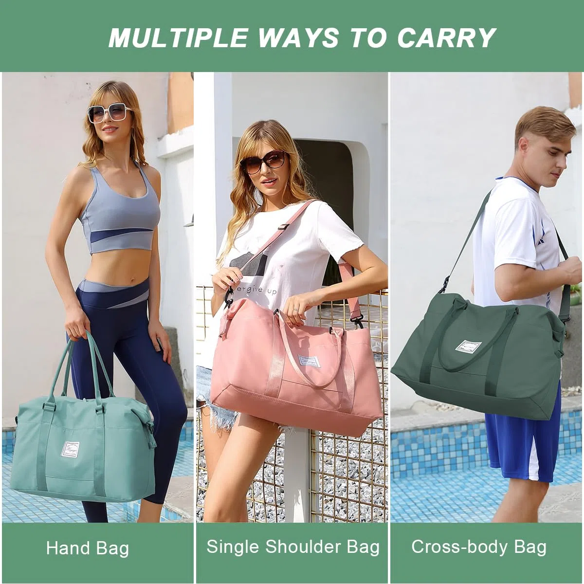 VMIKIV Sac de Sport Femme Bagage Cabine pour Easyjet Homme Sac de Voyage Léger avec Sac Humide Séparé Bagage à Main Grande Taille Sac Week-End Résistant à l'eau