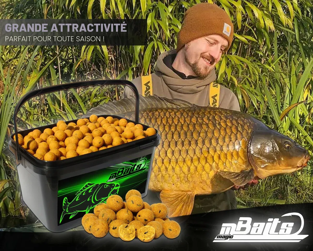 Angel-Berger Magic Baits bouillettes dans seau de 4 kg