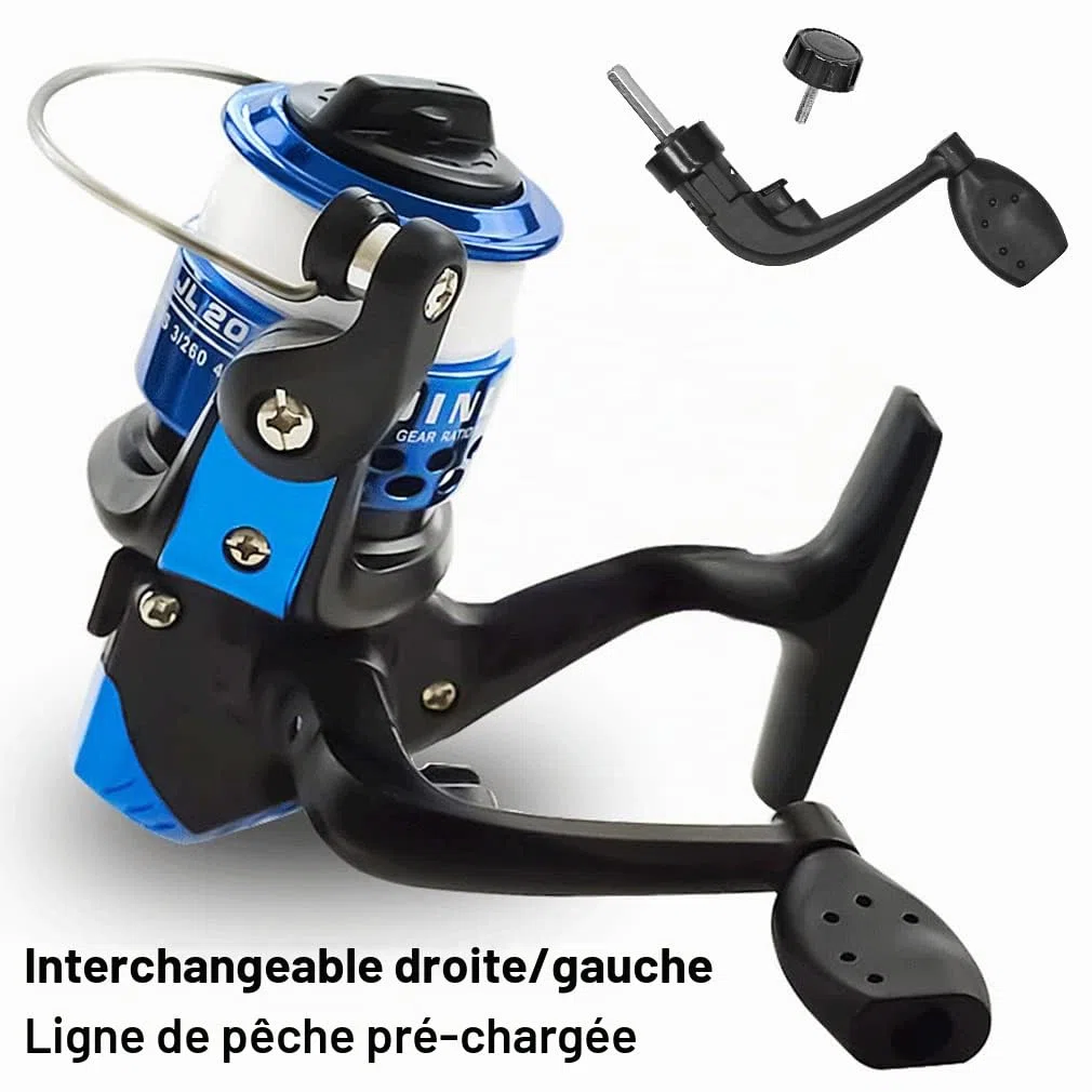 Kilitn Canne à pêche Portable pour Enfants, 1.5 m Canne à pêche télescopique Portable et Moulinet avec Ligne de pêche, kit Complet, équipement de pêche pour Enfants, garçons, Filles et Adultes