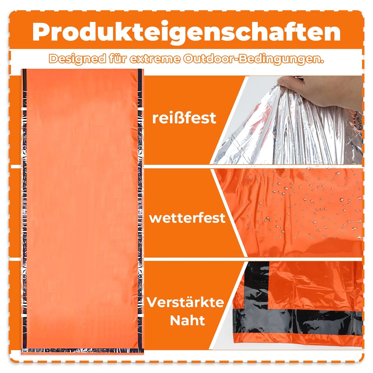 4 sacs de couchage d'urgence ultra-légers de bivouac couverture d'urgence avec sifflet de protection contre le froid, équipement de survie réutilisable pour la randonnée, activités