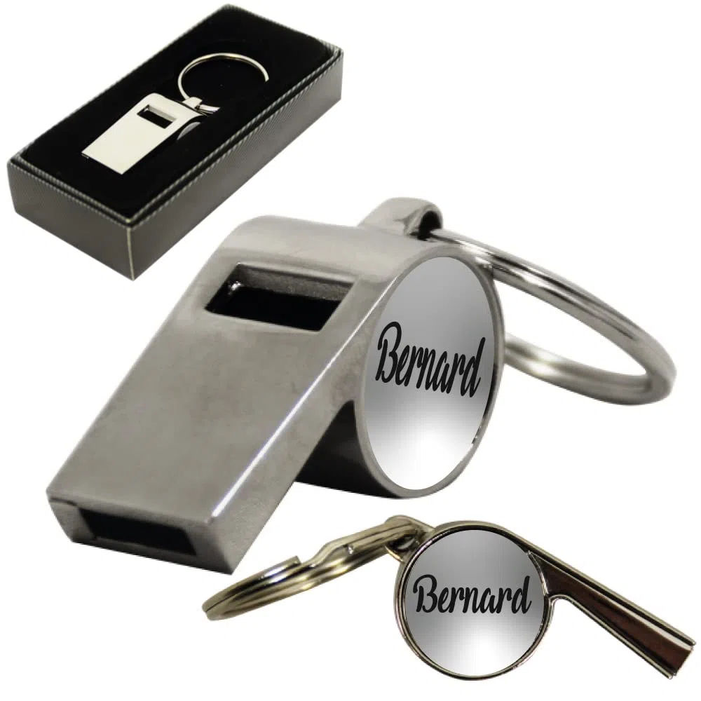 Sifflet INOX personnalisé avec prénom et Photo - Cadeau Noël Original et de Qualité