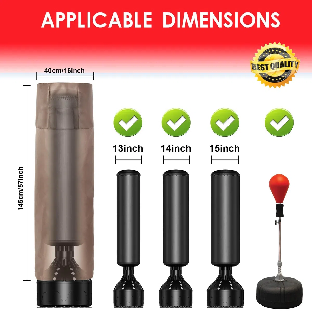 MountainLoc Housse de sac de frappe d'extérieur étanche avec fermeture éclair latérale et aération 420D Oxford marron