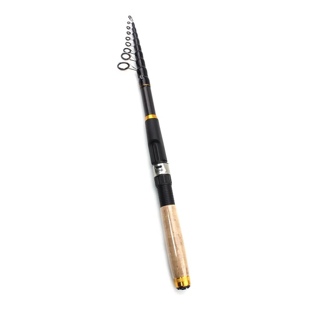 Modèle YG020 1.8 m-3.6 m Canne à pêche télescopique Multifonction poignée en liège Carpe en Fiber de Carbone Tige de Filature Portable pôle de Voyage matériel de Poisson(3.6)