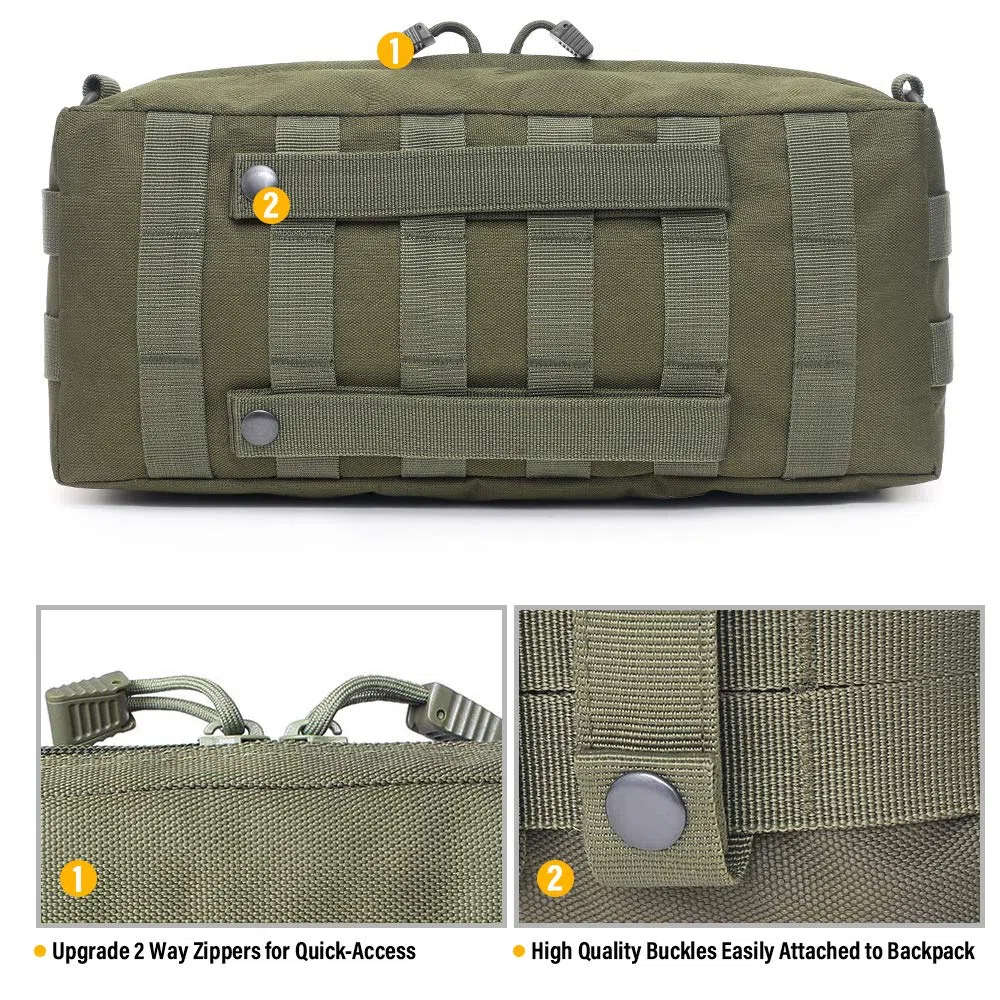 WYNEX Pochette Molle Tactique Pochette Supplémentaire de Sac à Dos Randonnée Poche Molle Latérale Verticale Pochette de Rangement Tactique Sac à Bandoulière Sacoche Militaire