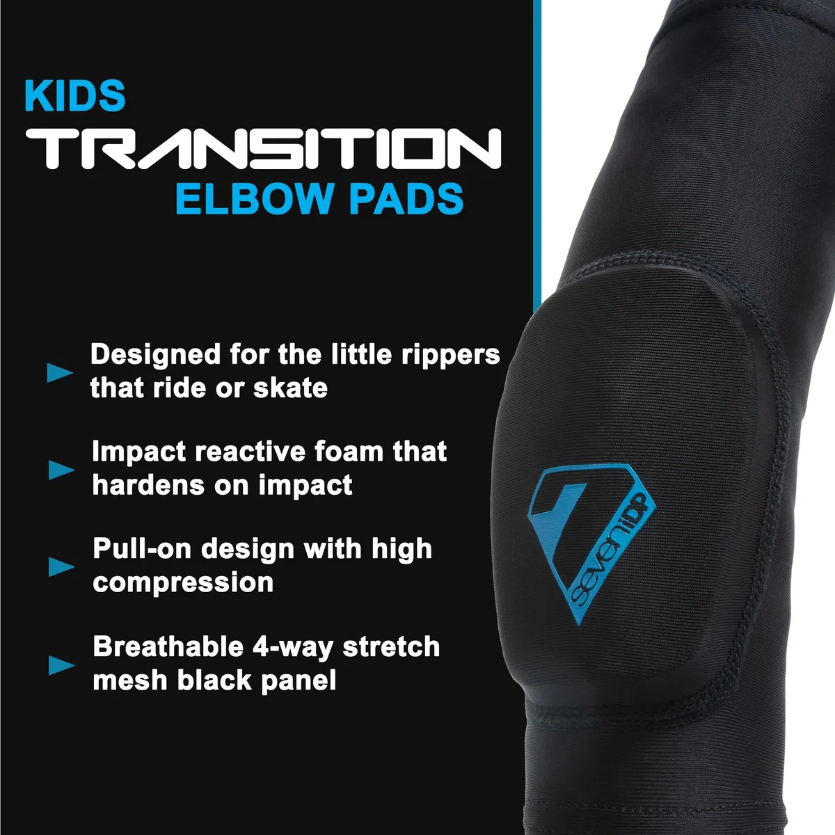 7iDP Transition Coudières pour Enfants de 3 à 6 Ans, Protection légère sans Sangle pour vélo, Scooter, Skateboard, Patins à roulettes