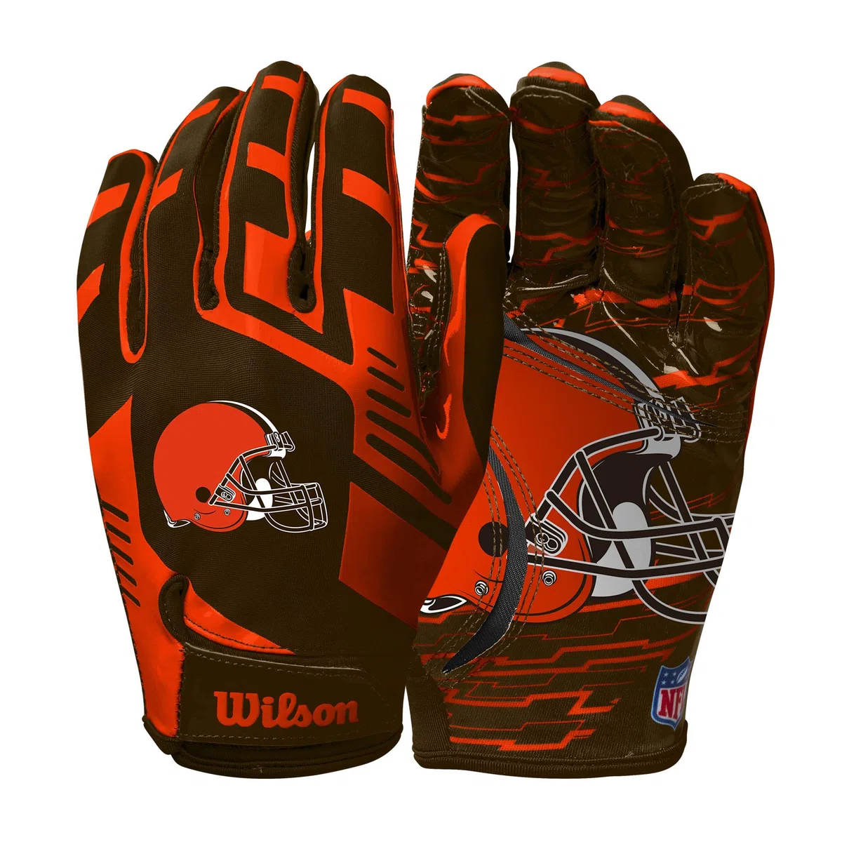 Wilson NFL Cleveland Browns Gants de Football américains avec Ajustement élastique pour Adulte