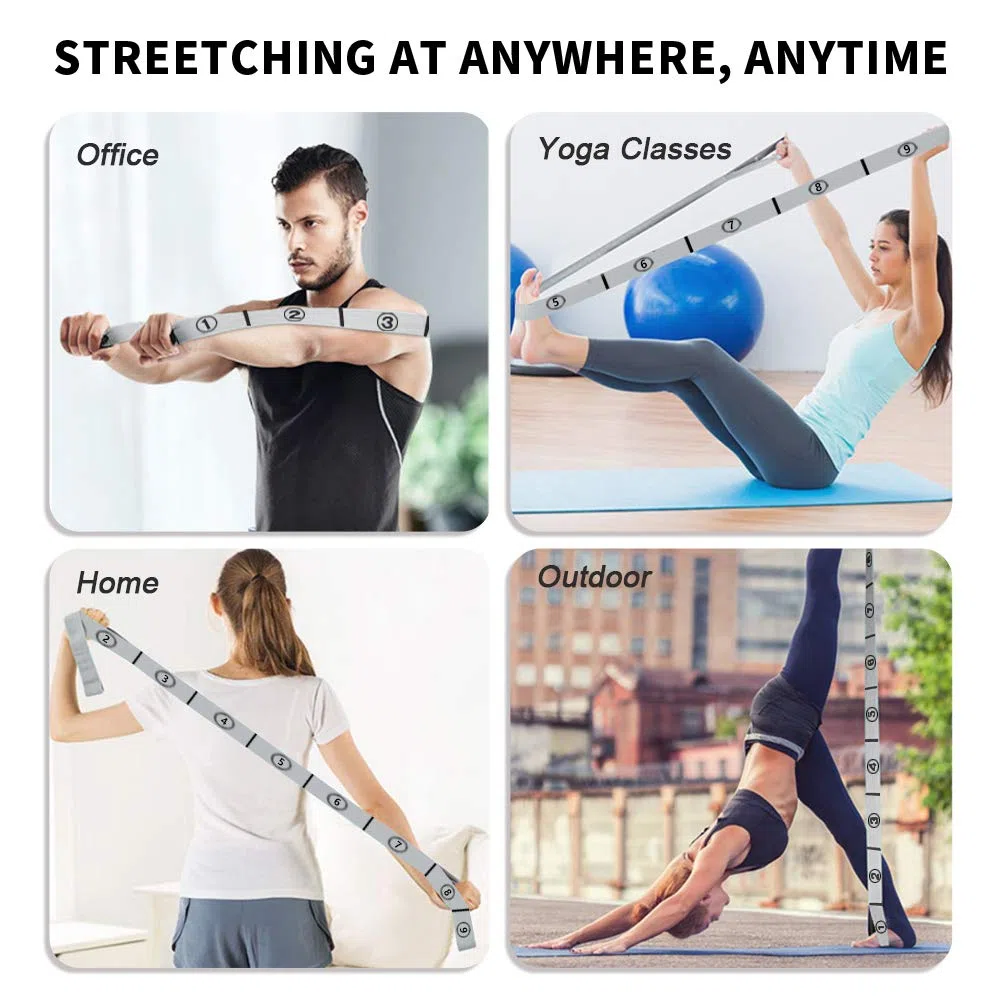 Sangle d'exercice, Bandes élastiques d'exercice d'entraînement, Adultes Bande de Résistance élastique Latine Yoga Pilates Danse Gym Fitness Sangle d'exercices.