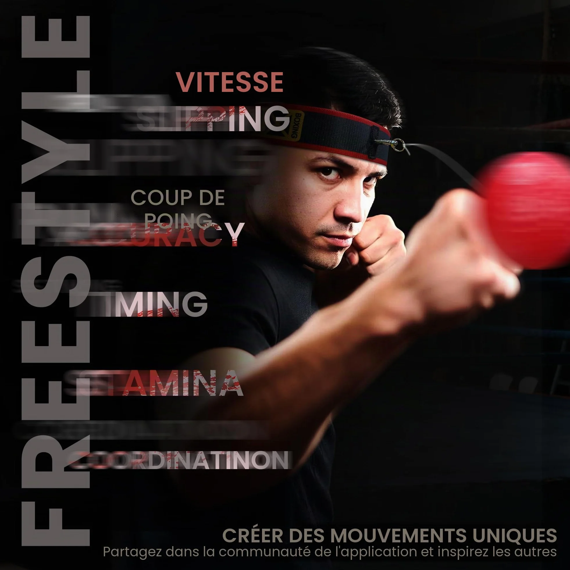 YMX BOXING Ultimate Reflex Ball Set - 4 React Reflex Ball - 2 Bandeaux Ajustables, pour améliorer Le Temps de réaction, la précision, Le Focus et la Coordination Yeux Mains, Entrainement pour Boxe
