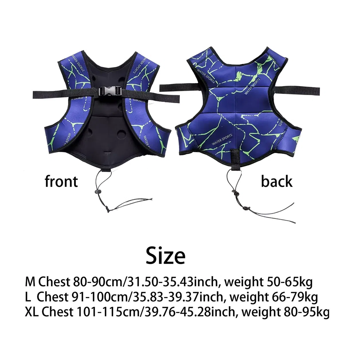 Gilet de plongée pour homme et femme pour le bateau, la pêche sous-marine, sports nautiques, XL