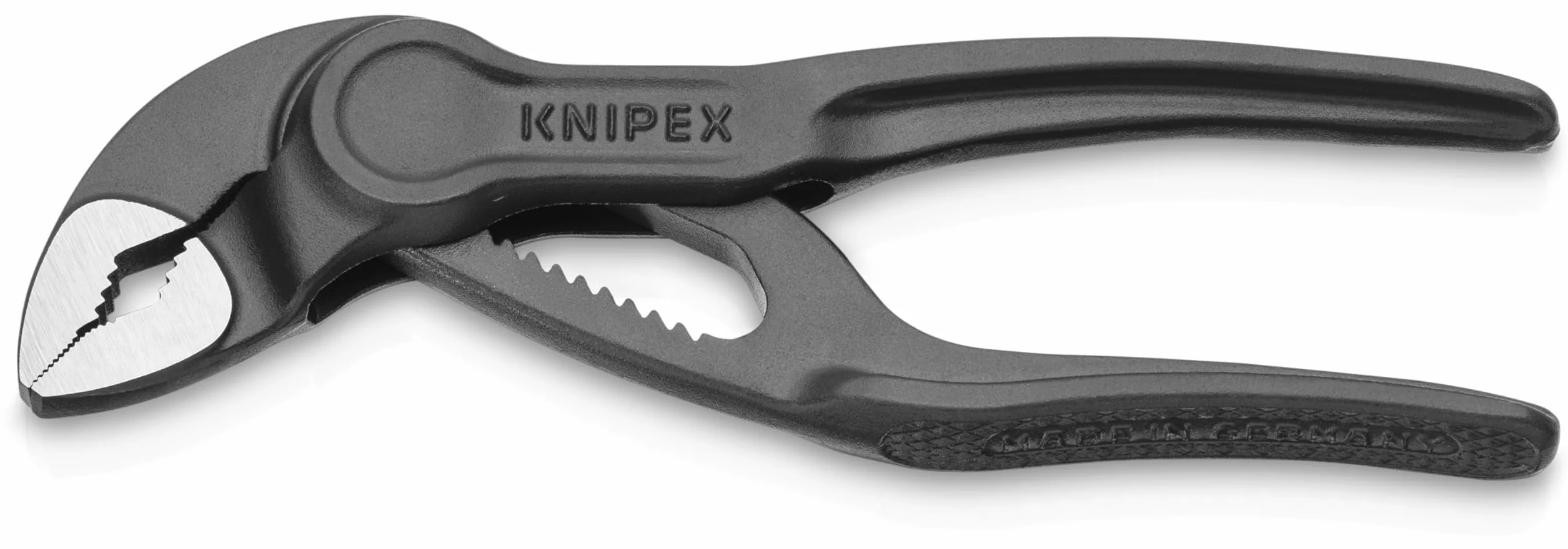 Knipex Cobra XS Mini-Pince multiprise, 100 mm, écrous jusqu'à 24 mm, tuyaux jusqu'à 28 mm, réglage fin par bouton pression, autobloquante, 87 00 100