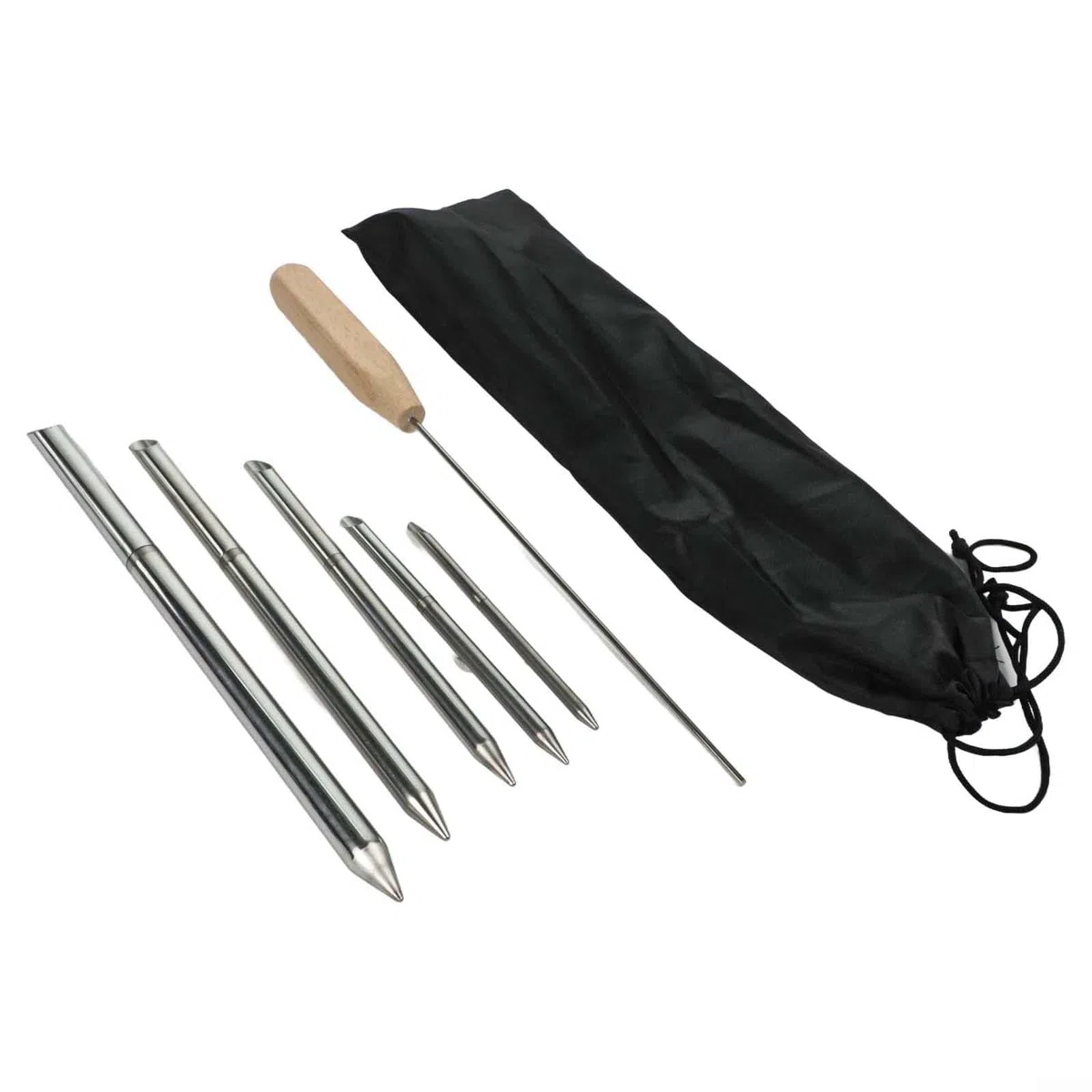 Kit de 6 outils d'épissure de corde, avec aiguilles de laçage en acier inoxydable pour le tressage et le travail FID, 5 tailles pour les fids et tige de poussée pour corde de treuil synthétique