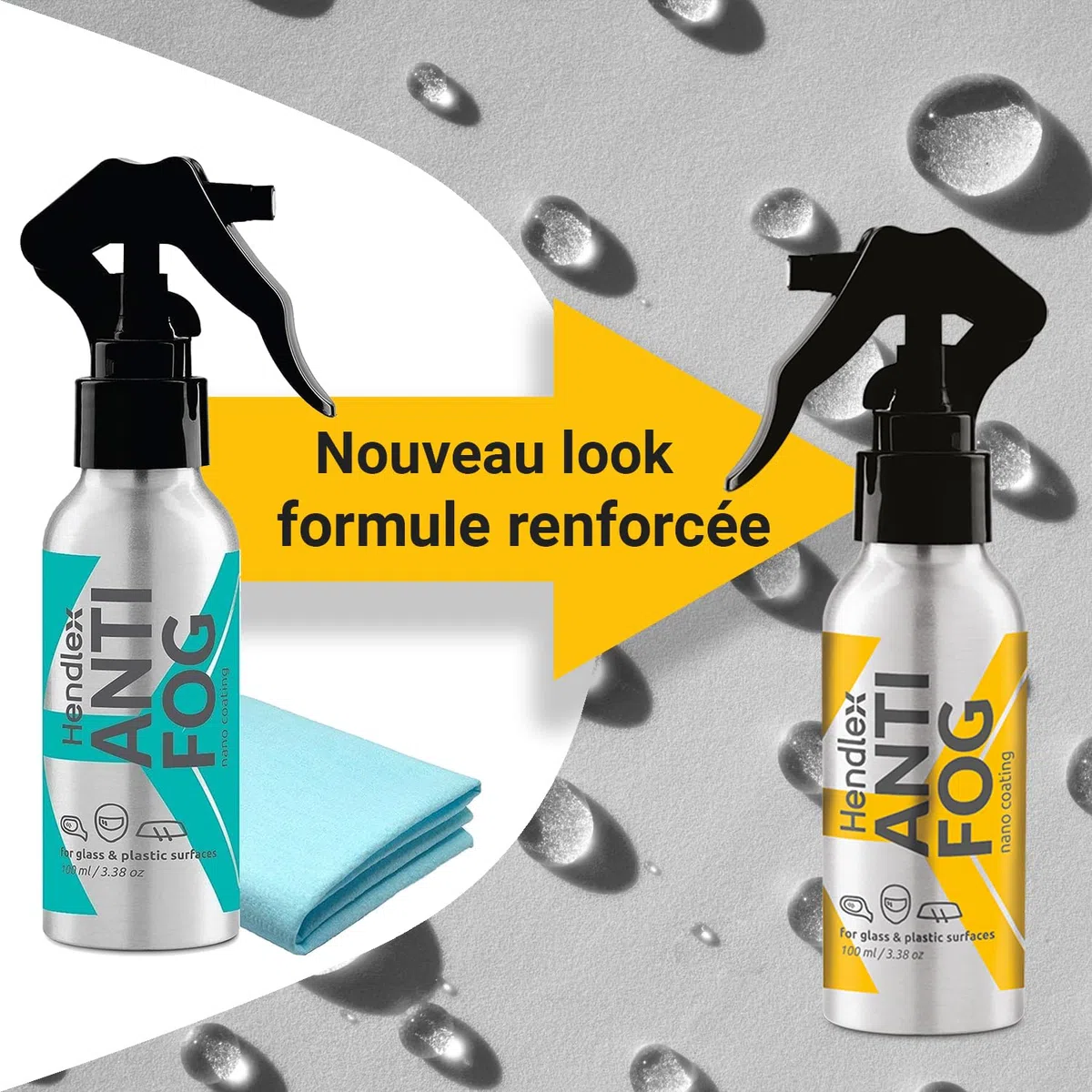 Baltic Nano Technologies Hendlex Nano Revêtement anti-buée anti brouillard pour verre et plastique résistant à l'eau, pour fenêtre de voiture, verres, miroir, casque