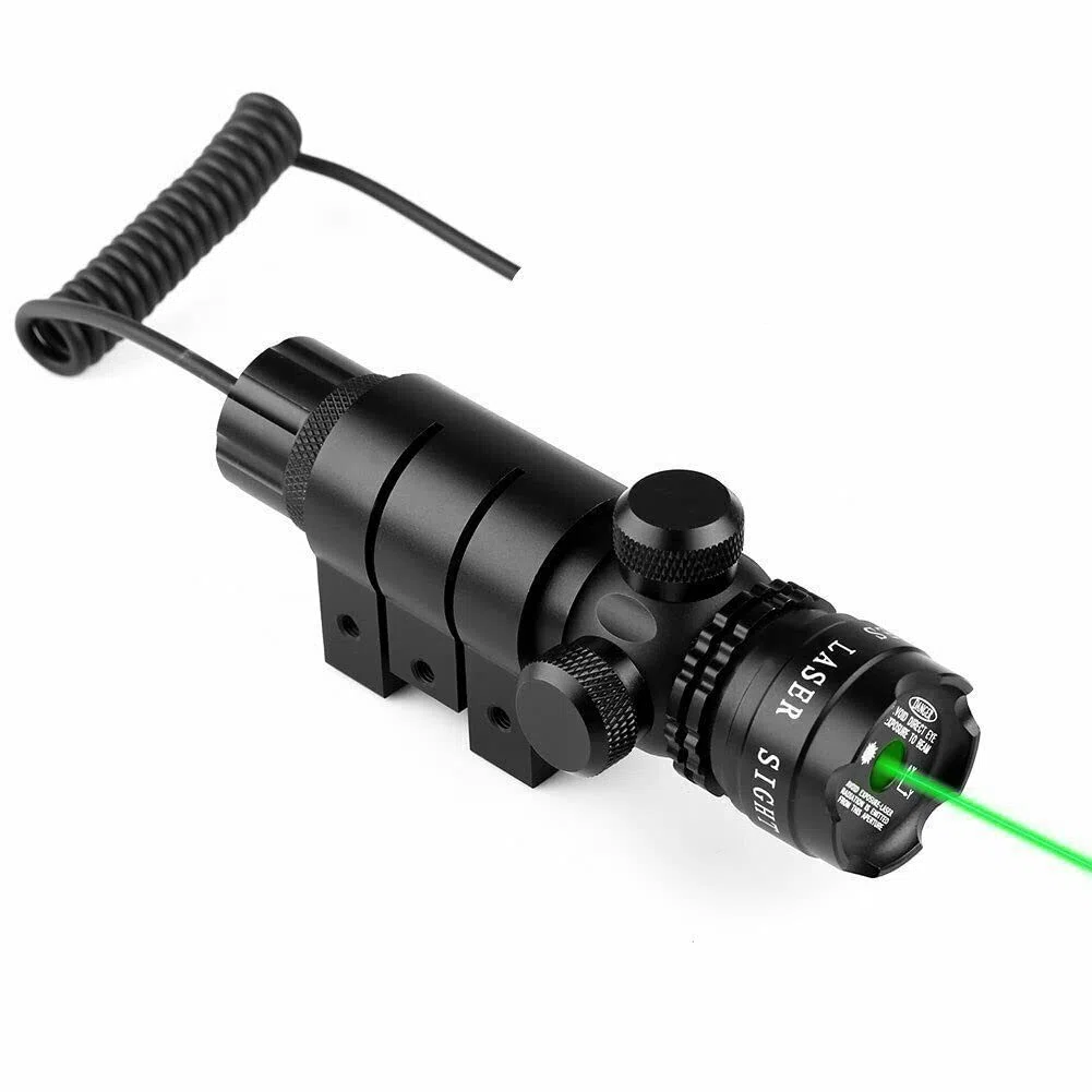 Freelight Anti-choc 532 nm Tactical Green Dot Laser Sight Rifle Gun Scope Rail et Barrel Mount Cap Pressostat avec chargeur