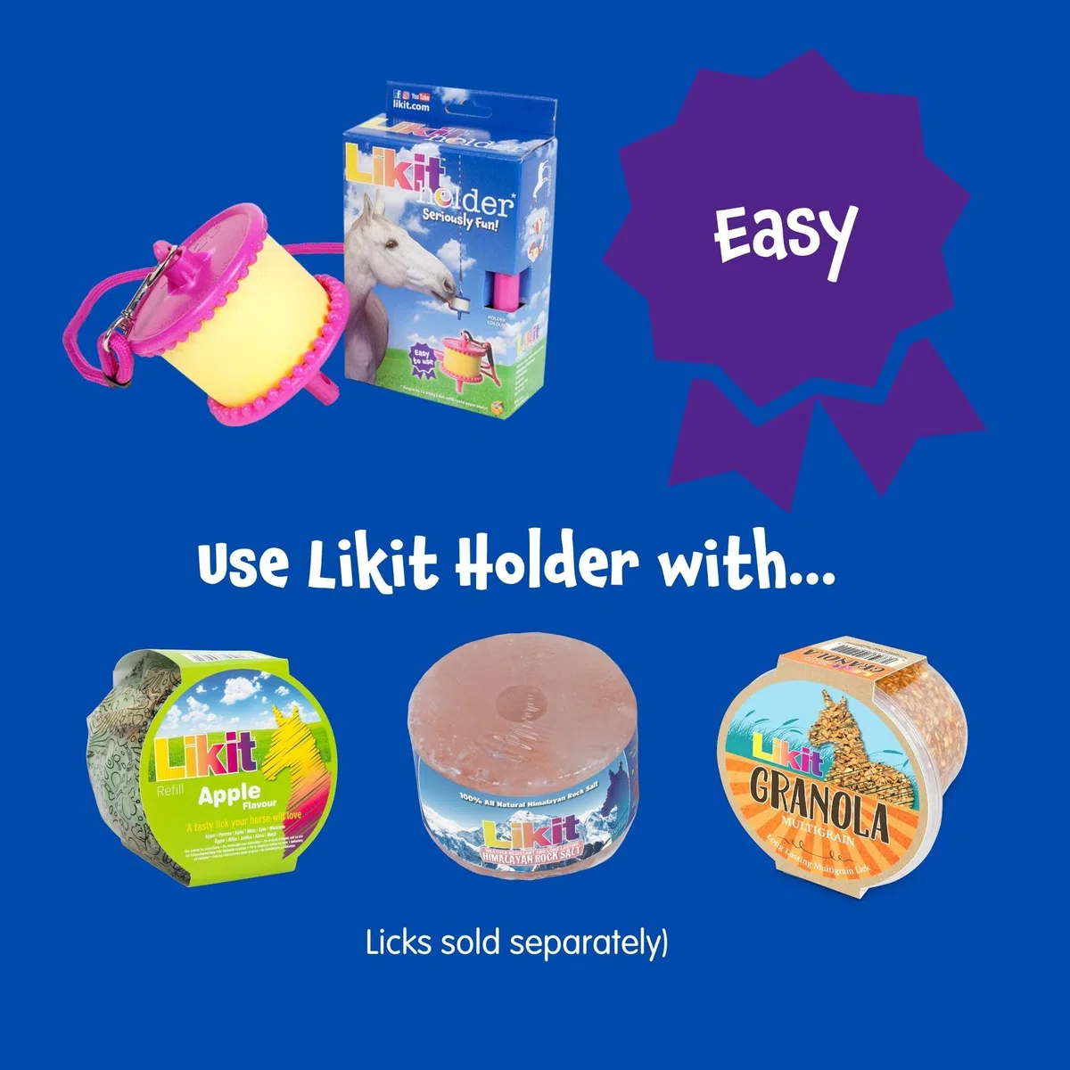 Likit Support Jouet pour Chevaux, Aqua