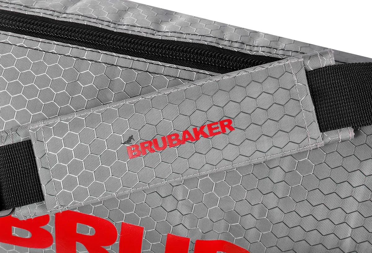BRUBAKER 'CarverTec Pro' - Housse à Skis rembourrée - pour 1 Paire de Skis + Bâtons - 170 ou 190 cm - Argenté/Rouge