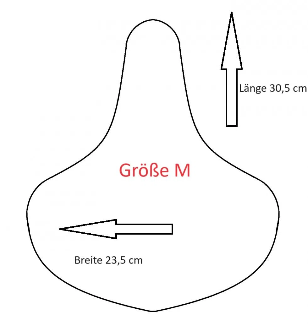 Naturasan Housse de selle de vélo en peau de mouton, revêtement de selle de vélo en peau d'agneau mérinos, revêtement thermique d'hiver pour selle (Noir, 30 x 25 cm (Taille L))