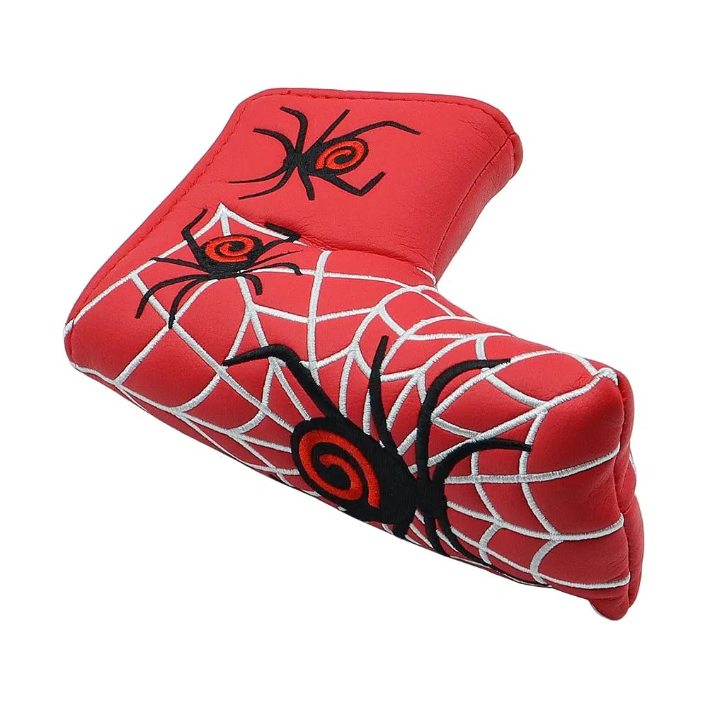 Namvo Mallet Putter Head Cover PU Golf Putter Head Cover Spider Web Golf Club Protecteur