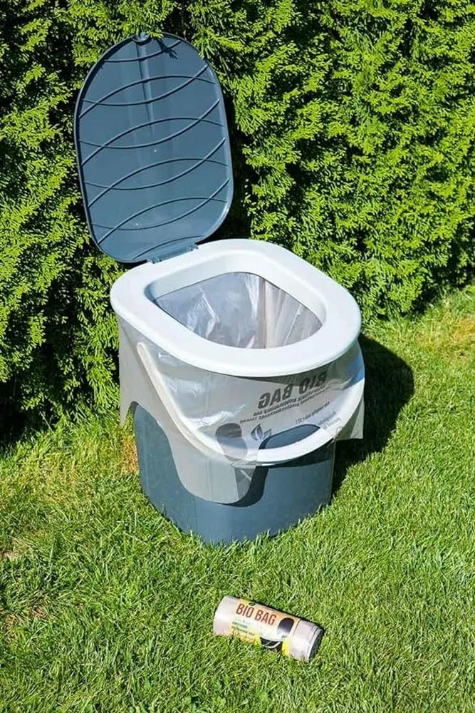 BranQ Home Essential Toilettenbeutel Bio Sacs en édition limitée pour Toilettes de Camping Unisexe, Marron, 20 Unité (Lot de 1)