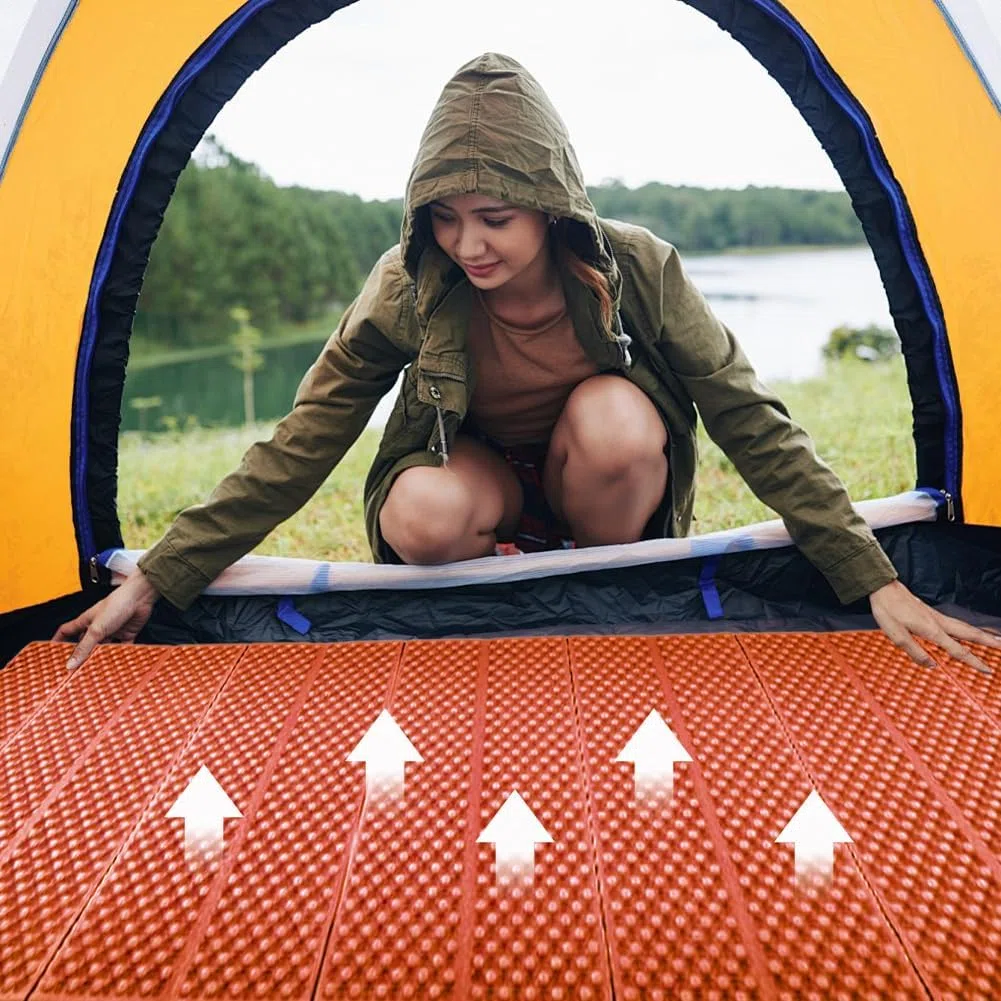 Tapis de camping pliable en mousse, ultra léger, tapis d'extérieur pour tente de plage, matelas de couchage pliable à cellules fermées, matelas doux pour adultes, imperméable, randonnée, randonnée