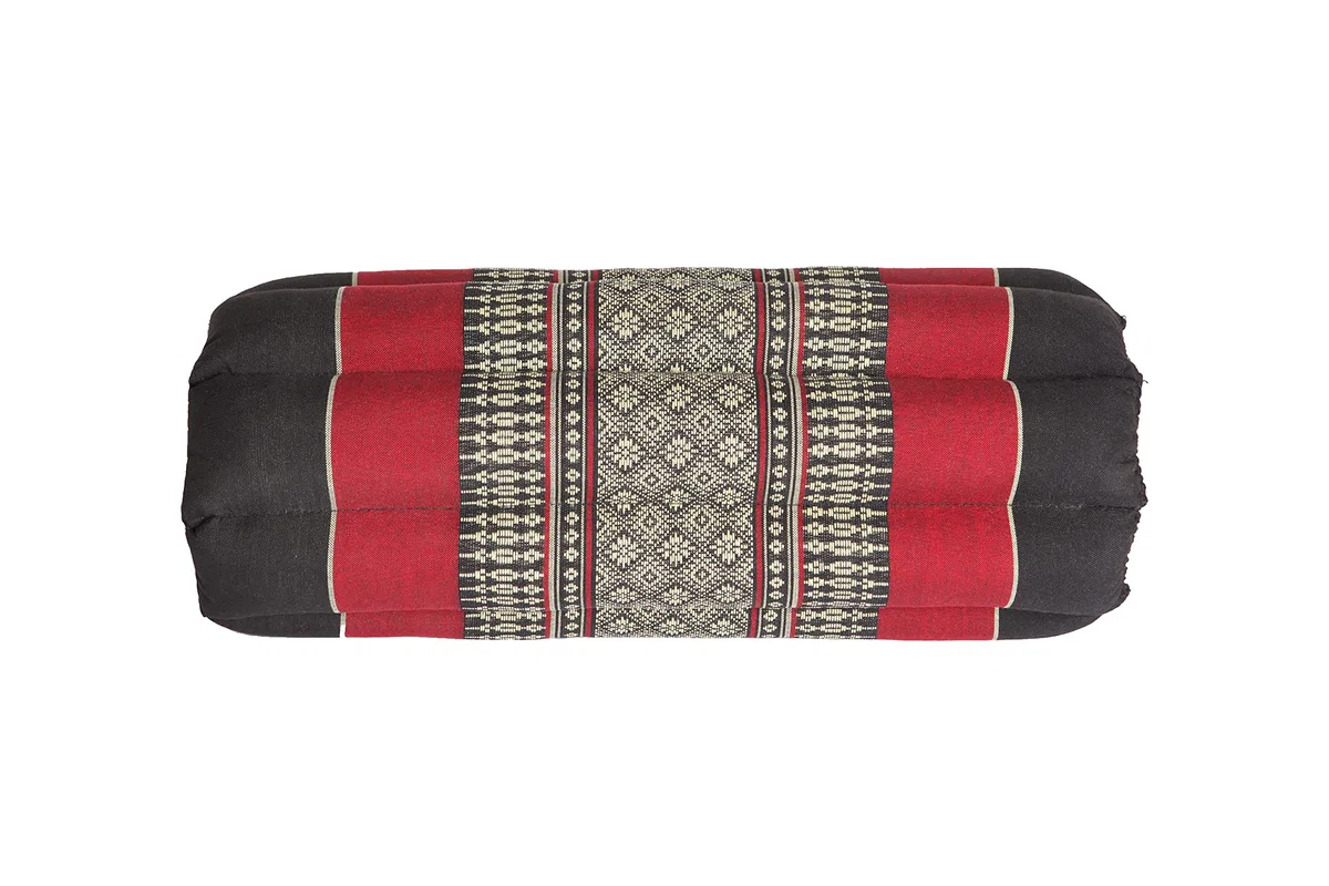 Flat Rollable - Coussin de Yoga et Méditation Plat et Souple - ROULABLE et Ajustable en Hauteur et Largeur - Kapok Haute Densité 100% Naturel - Ferme, Stable et Confortable