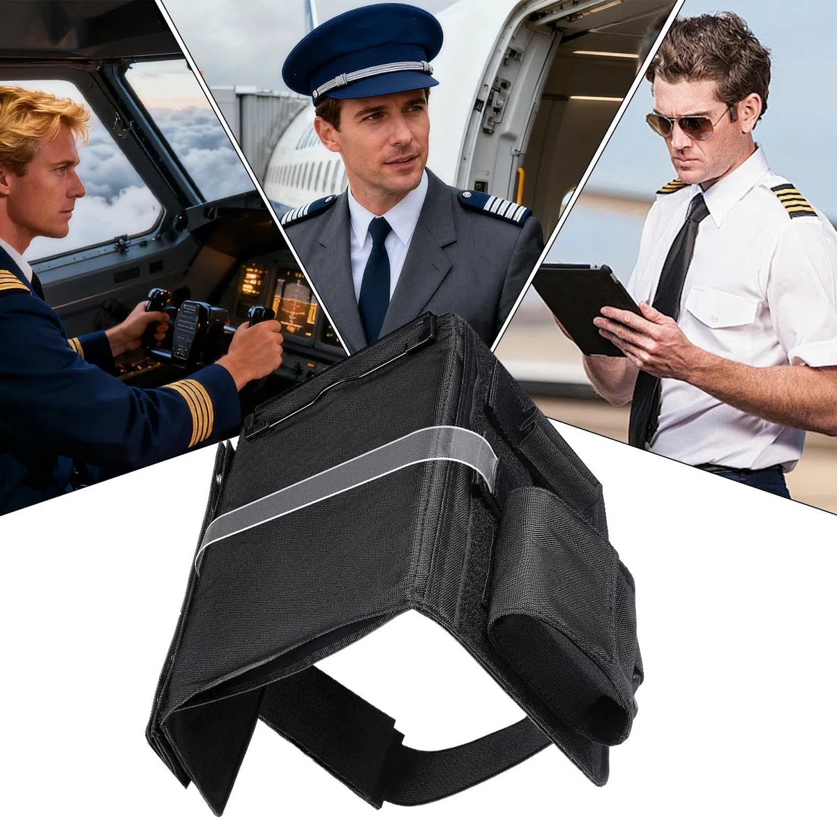 Planche De Pilote Genou Aviation - Plateau Reversible avec Support,Genouillère Aviation Portable - pour Prise de Notes Navigation Nautique Randonnée Travail Formation Transport Quotidien
