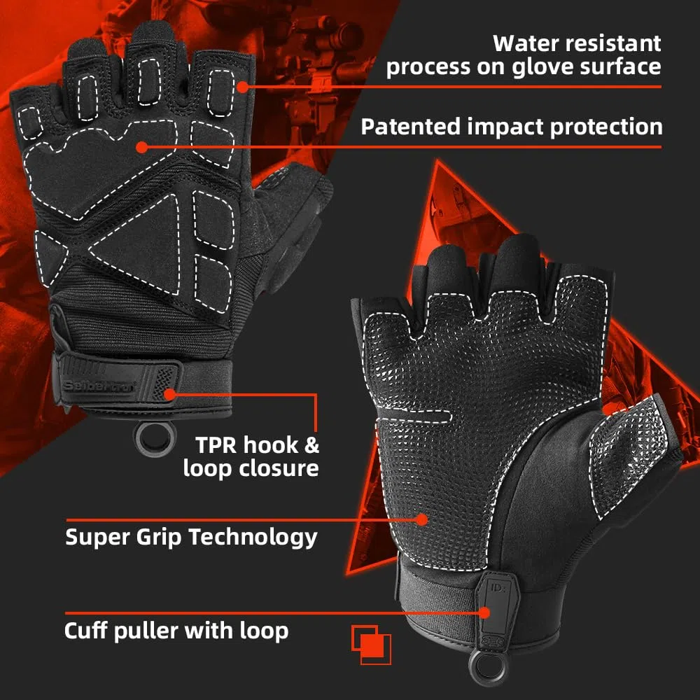 Seibertron Breveté S.O.L.A.G 2.0 Gant Écran Tactile Tactique de Sport Gants imperméable Impact Gants de Airsoft Chasse Randonnée Équitation Cyclisme Moto Escalade