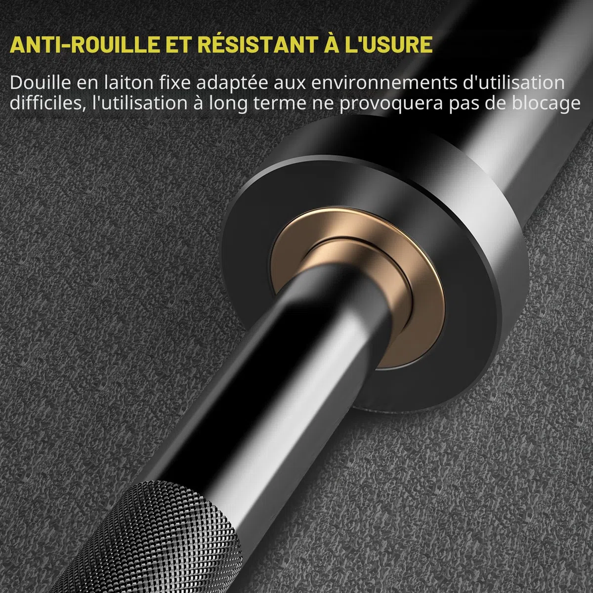 POWER GUIDANCE Barre d'haltère olympique chromée pour levage, poussées de hanches, barres d'entraînement de force universelles