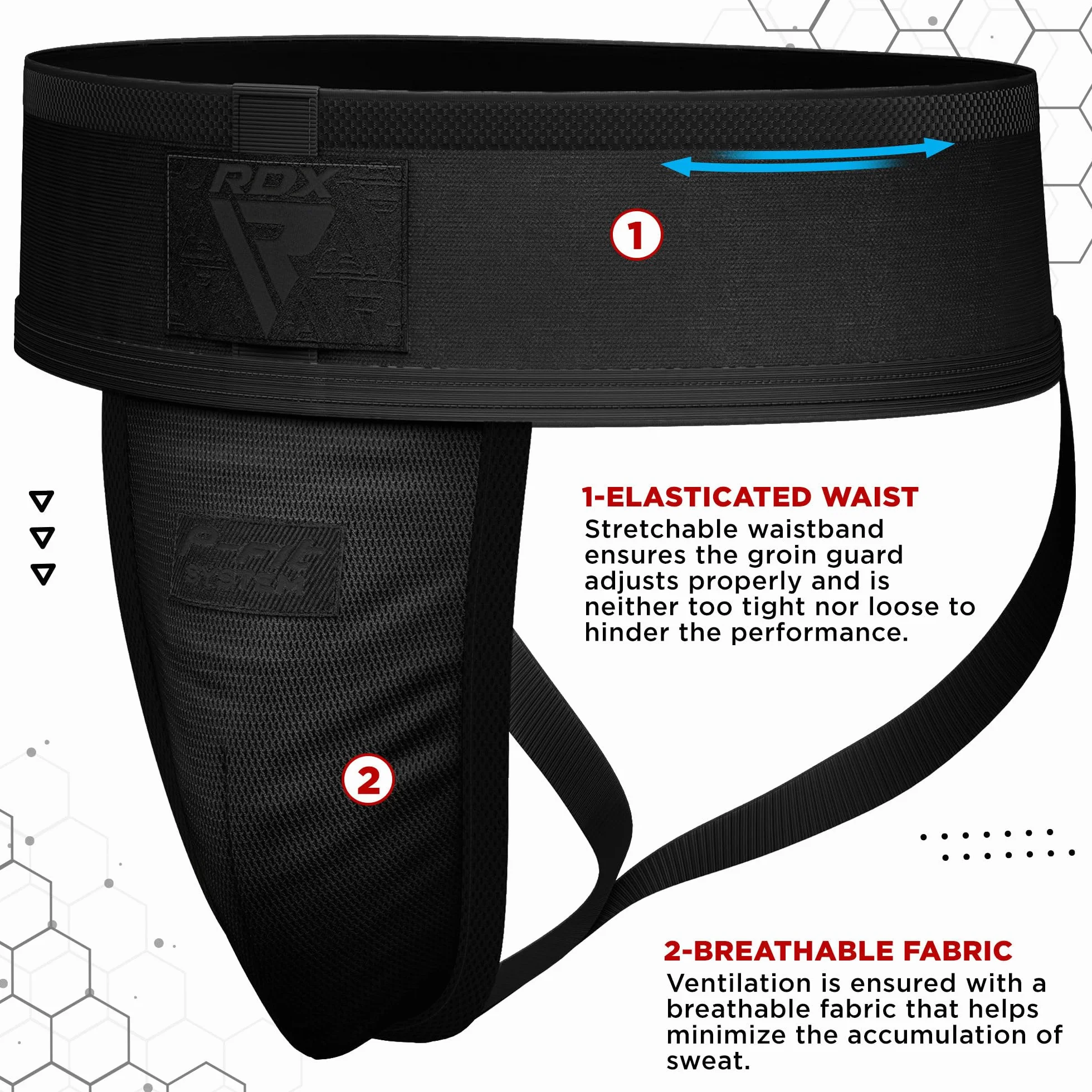 RDX Coquille Boxe pour Hommes, Ajustable Coquille de Protection avec Poche de Tasse, Groin Guard Suspensoir pour Contact Sports MMA Arts Martiaux Muay Thai Combat Kickboxing BJJ Karate Taekwondo