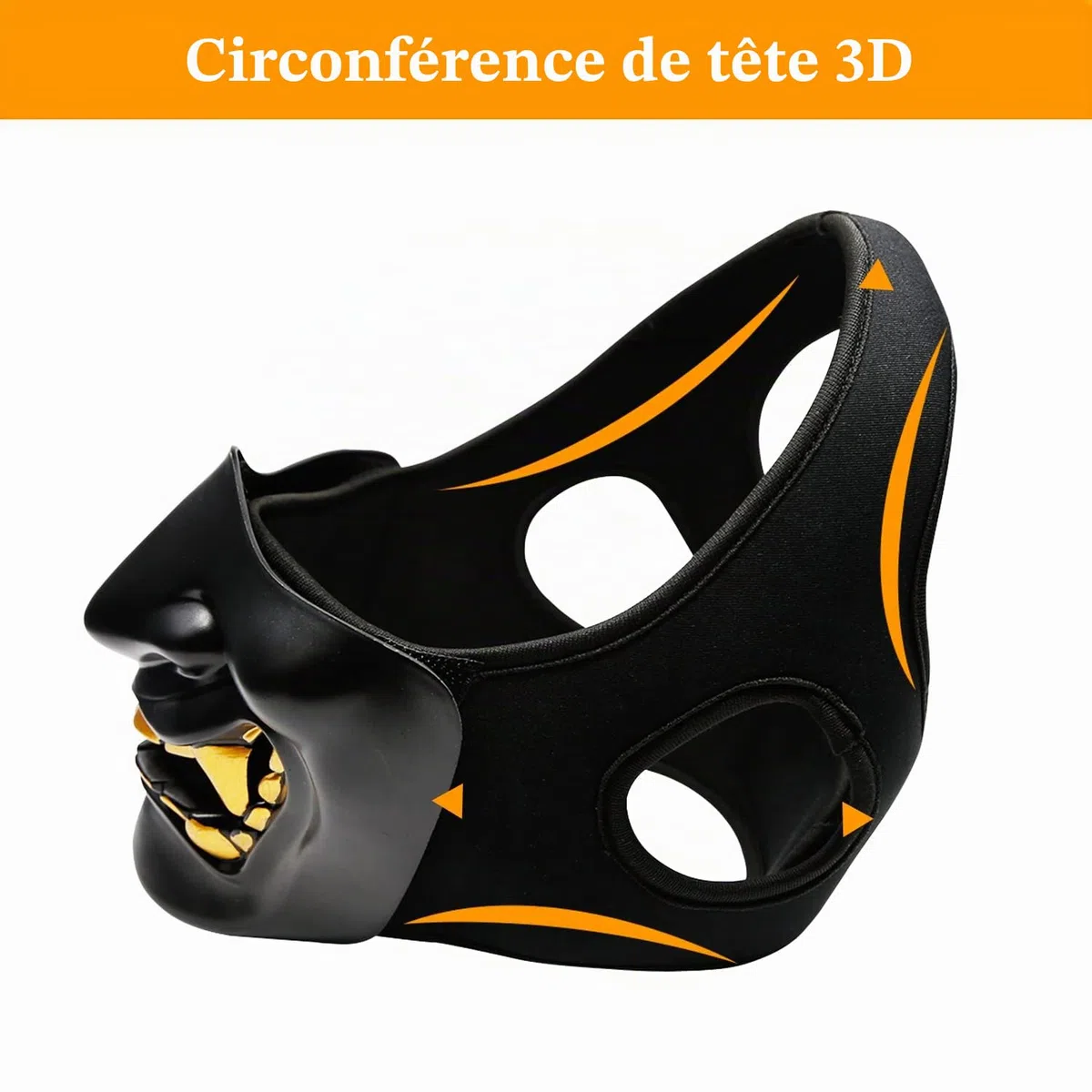 Demi-Masque de Protection pour Airsoft, Monstre Kabuki, samouraï, Hannya Oni pour Bal masqué, fête, Halloween, Jeux de Guerre