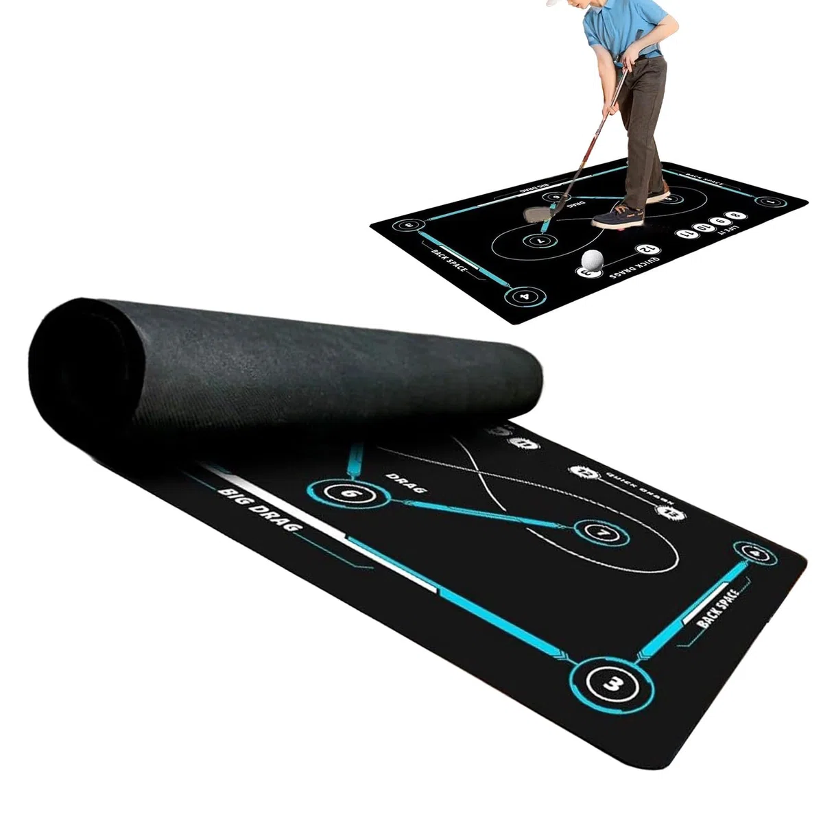 Hockey Dribbling Board Pad - Large Non Slip Training Mat, Portable Stickhandling, Precision Control | Équipement de Pratique Sportive avancée pour Les équipes d'entraîneurs d'apprenan