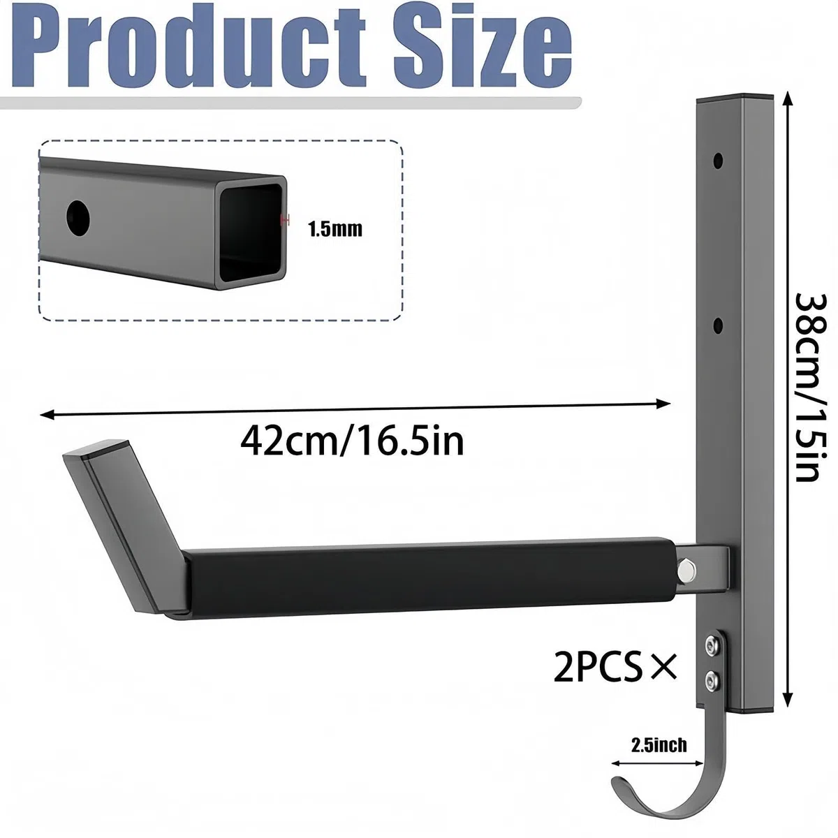 Support de rangement pour kayak pour garage, capacité de 90,7 kg, support de rangement pour planche de surf – pour clôture, maison, abri de jardin, appartement, intérieur ou extérieur, planche à neige