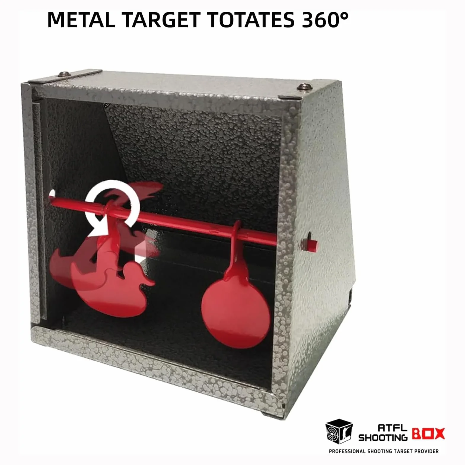 ATFLBOX BB Trap Target avec 20pcs Paper Target et Resetting Shooting Target pour Airsoft Pellet Gun Rifle BB Gun